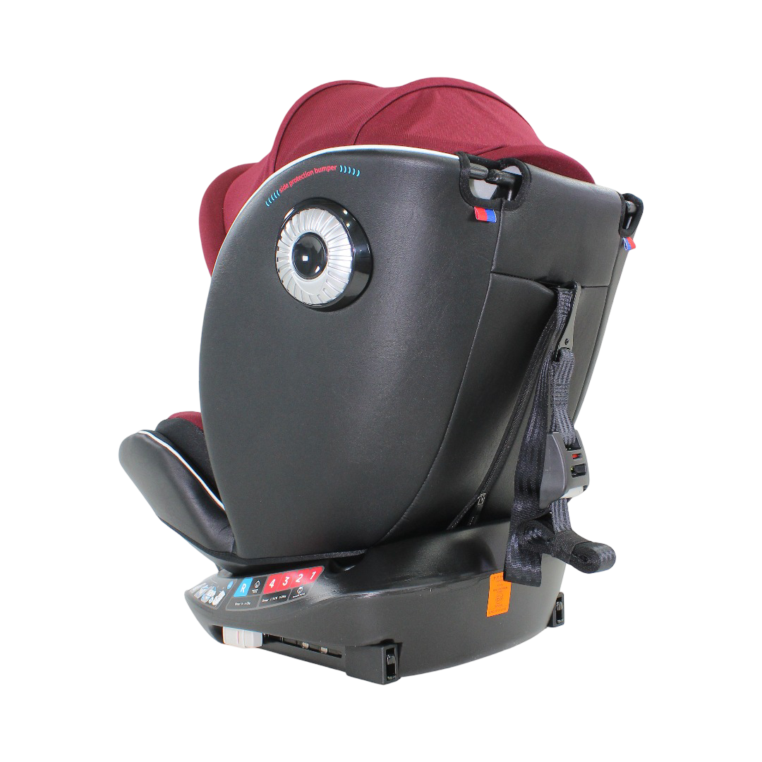 Kidilo 360° Rotation Isofix Car Seat – Burgundy