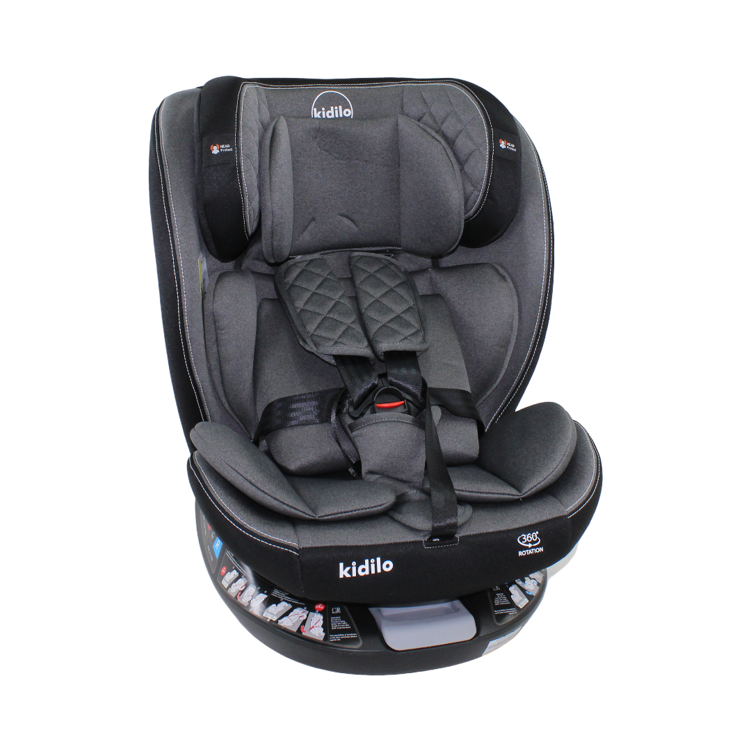 Kidilo 360° Rotating Car Seat (Safety Chair) – Dark Grey