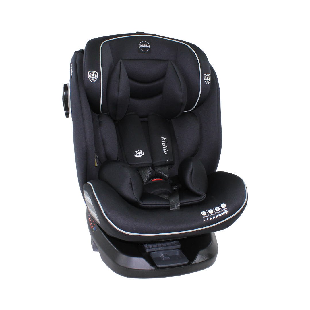 Kidilo 360° Infanty Safety Seat Rotating Car Seat – Black