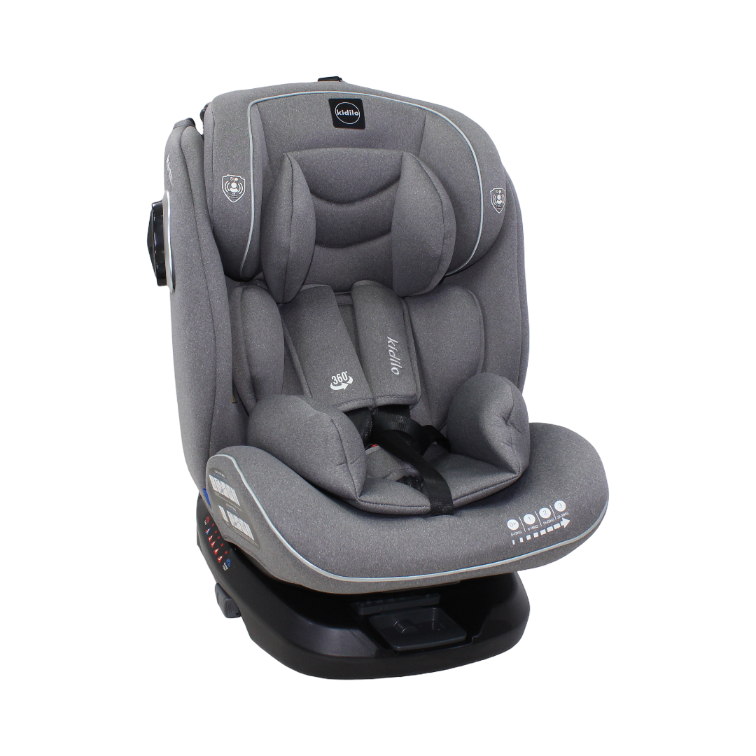 Kidilo 360° Infant Safety Seat Rotating Car Seat – Grey