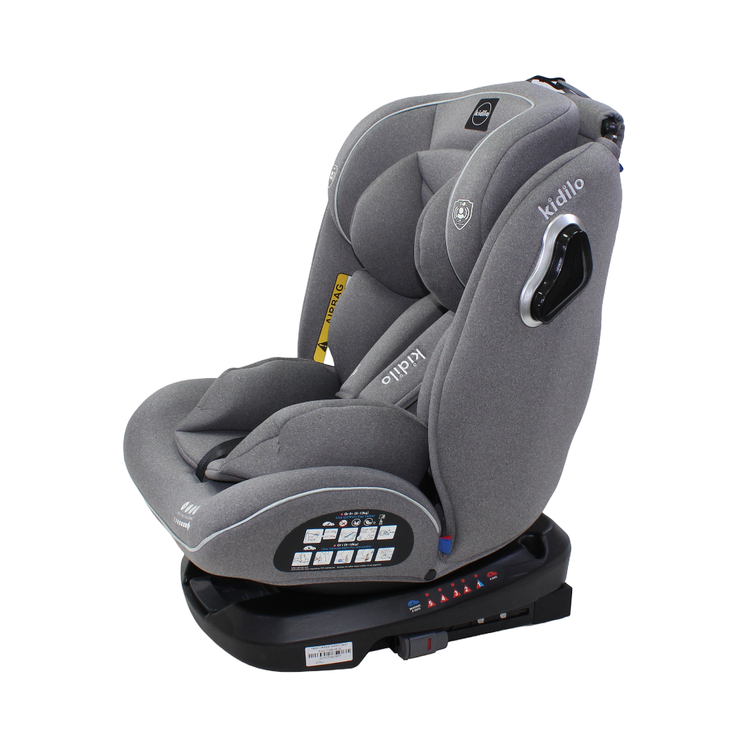 Kidilo 360° Infant Safety Seat Rotating Car Seat – Grey