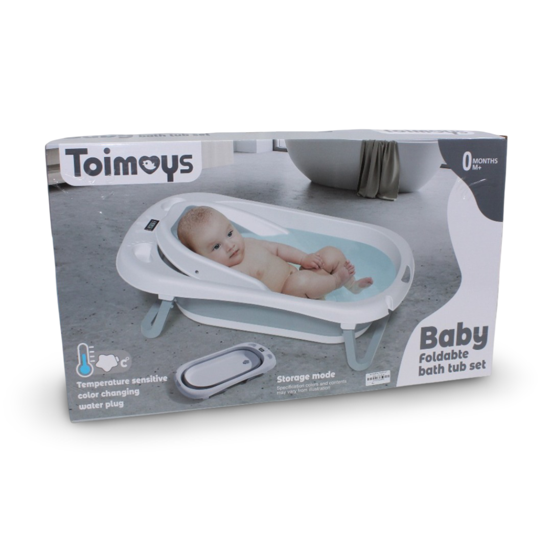 Toimoys Baby Foldable Bath Tub Set 2Pcs – Pink