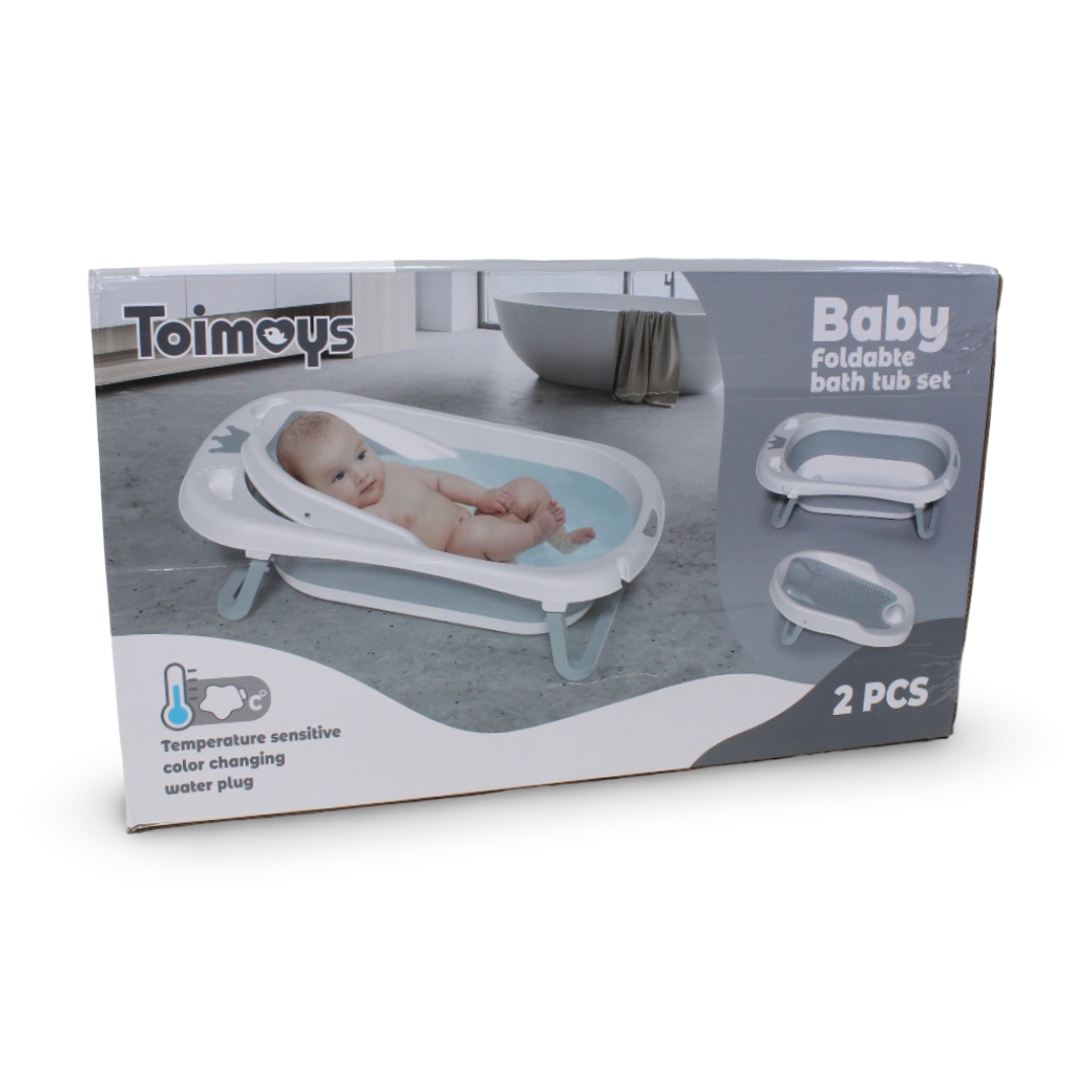 Toimoys Baby Foldable Bath Tub Set 2Pcs – Pink