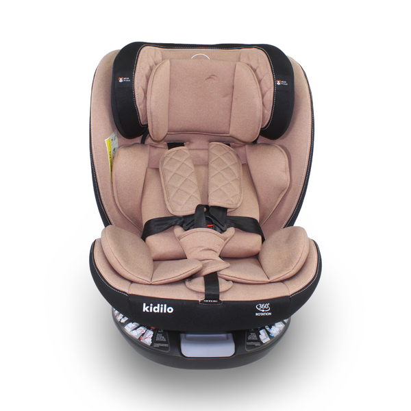 Kidilo G406 360° Rotating Baby Car Seat – Khaki