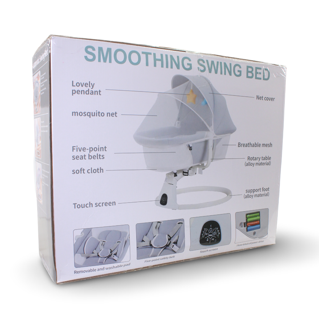 Toimoys Baby Smoothing Swing Bed – Grey
