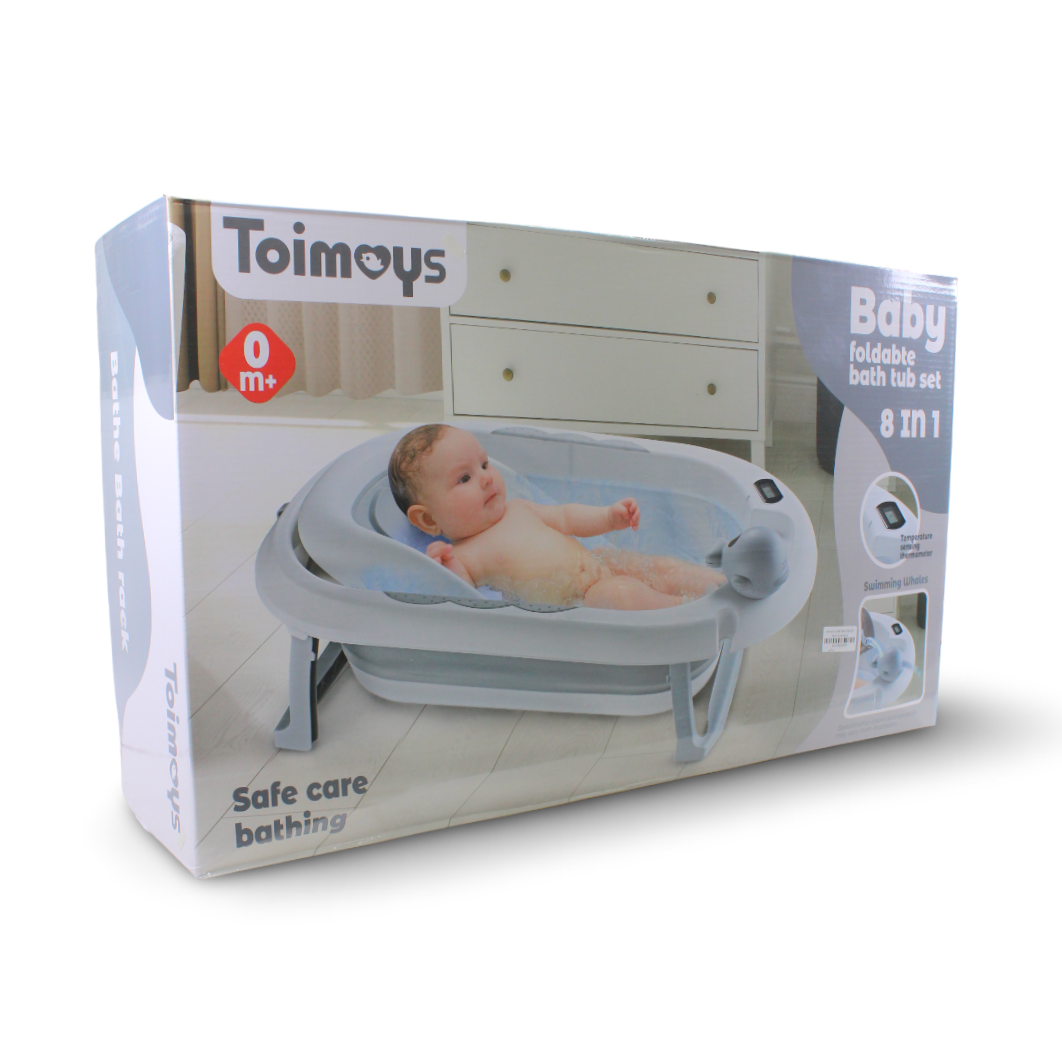 Toimoys 8 in 1 Baby Bath Tub Set – Grey