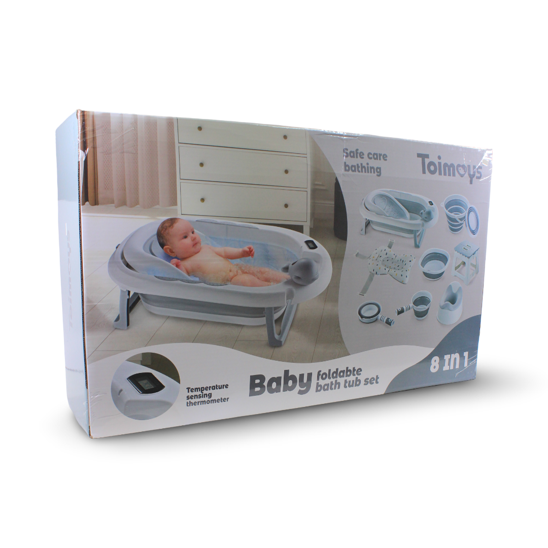 Toimoys 8 in 1 Baby Bath Tub Set – Grey