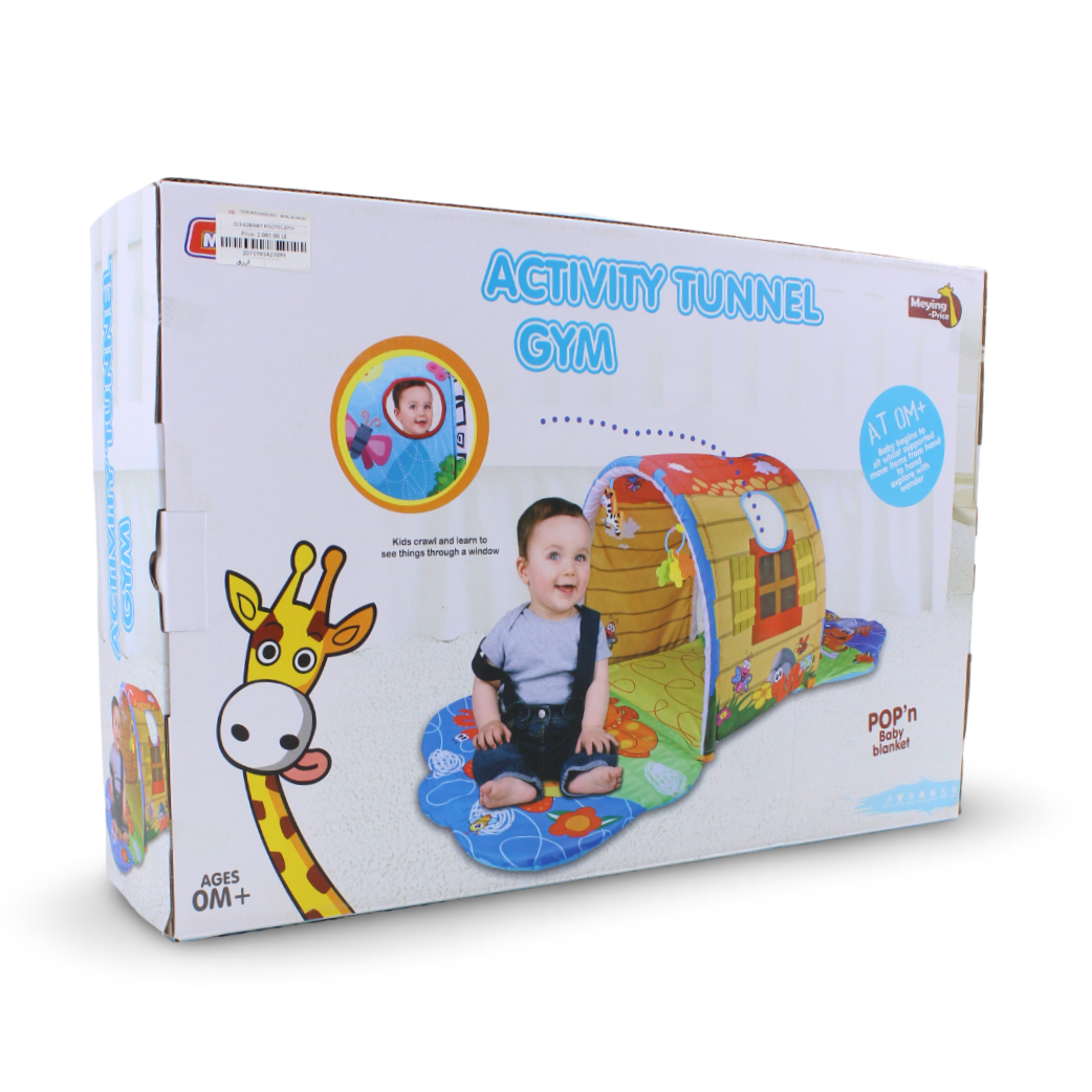 Meying Activity Tunnel Gym & Pop 'n Baby Play Mat – Blue