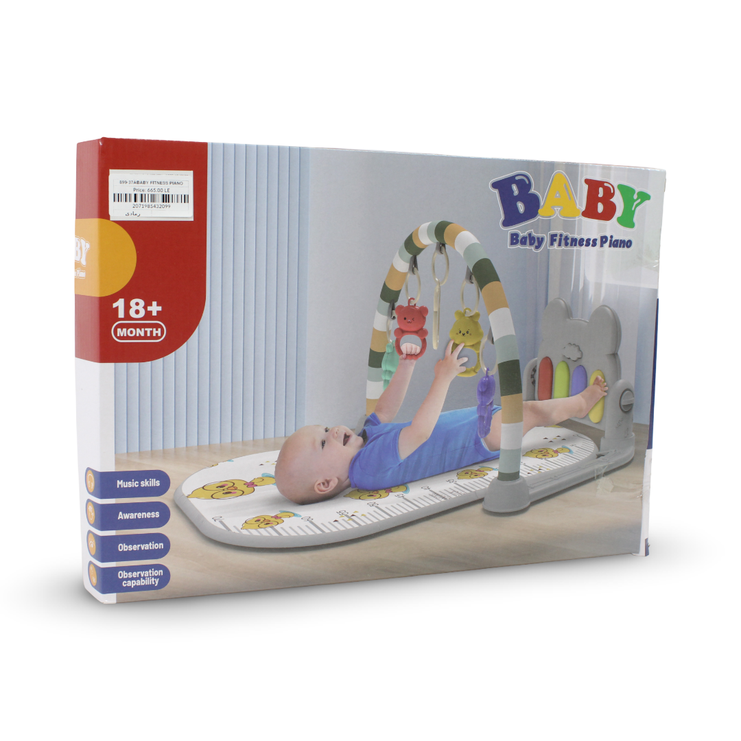 Baby Fitness Piano Gym Play Mat – Grey
