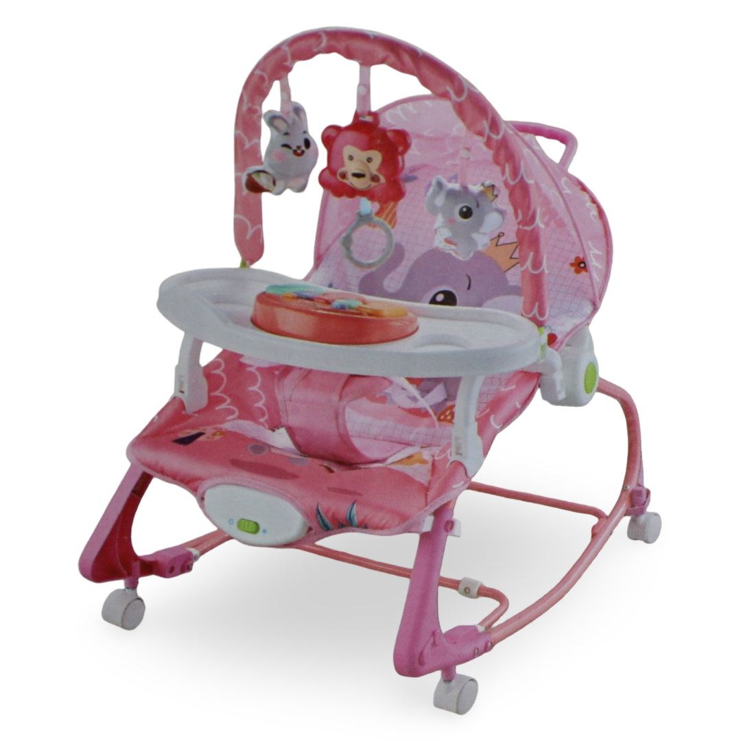 Hu-Baby 4-in-1 Baby Rocker – Pink