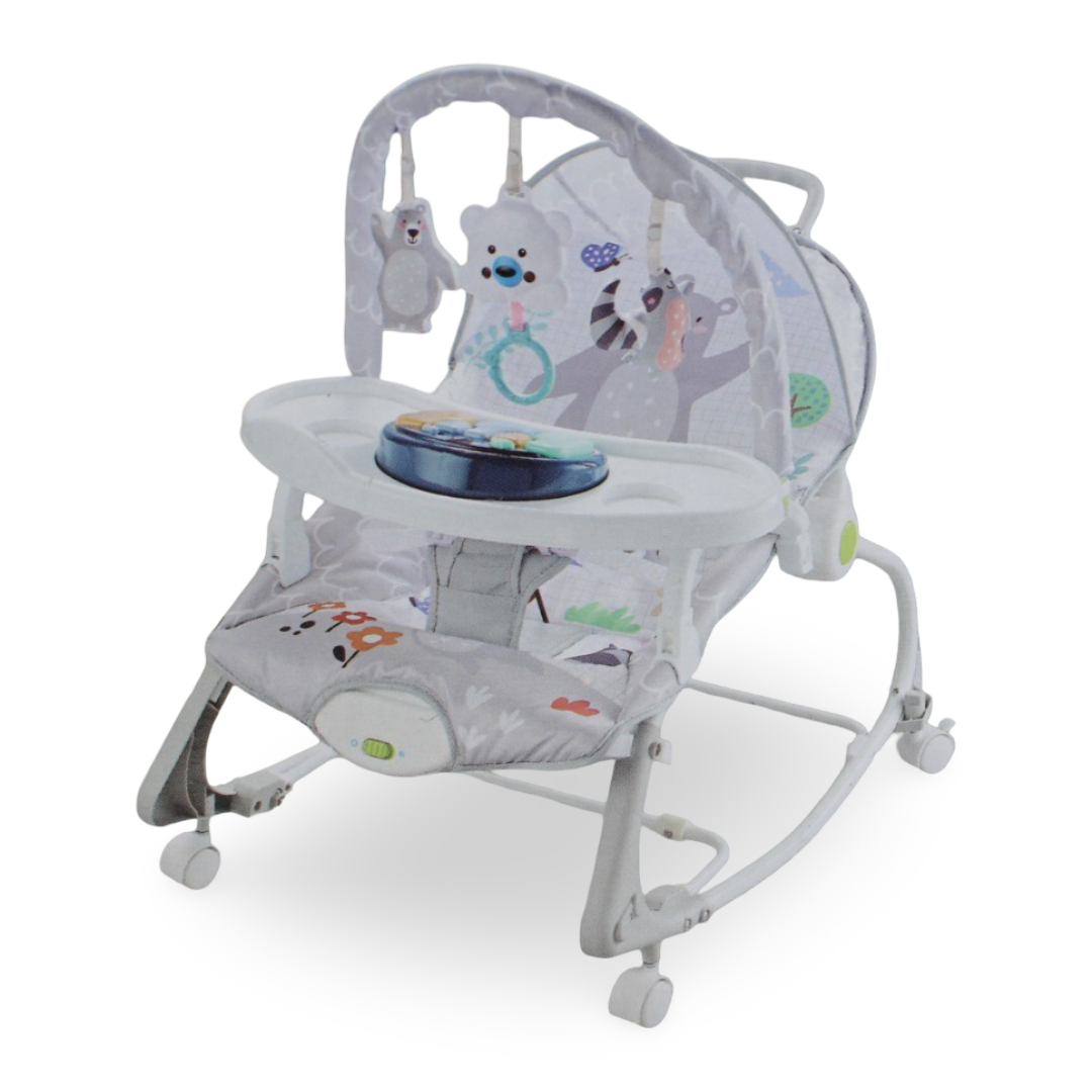 Hu-Baby 4-in-1 Baby Rocker – Grey