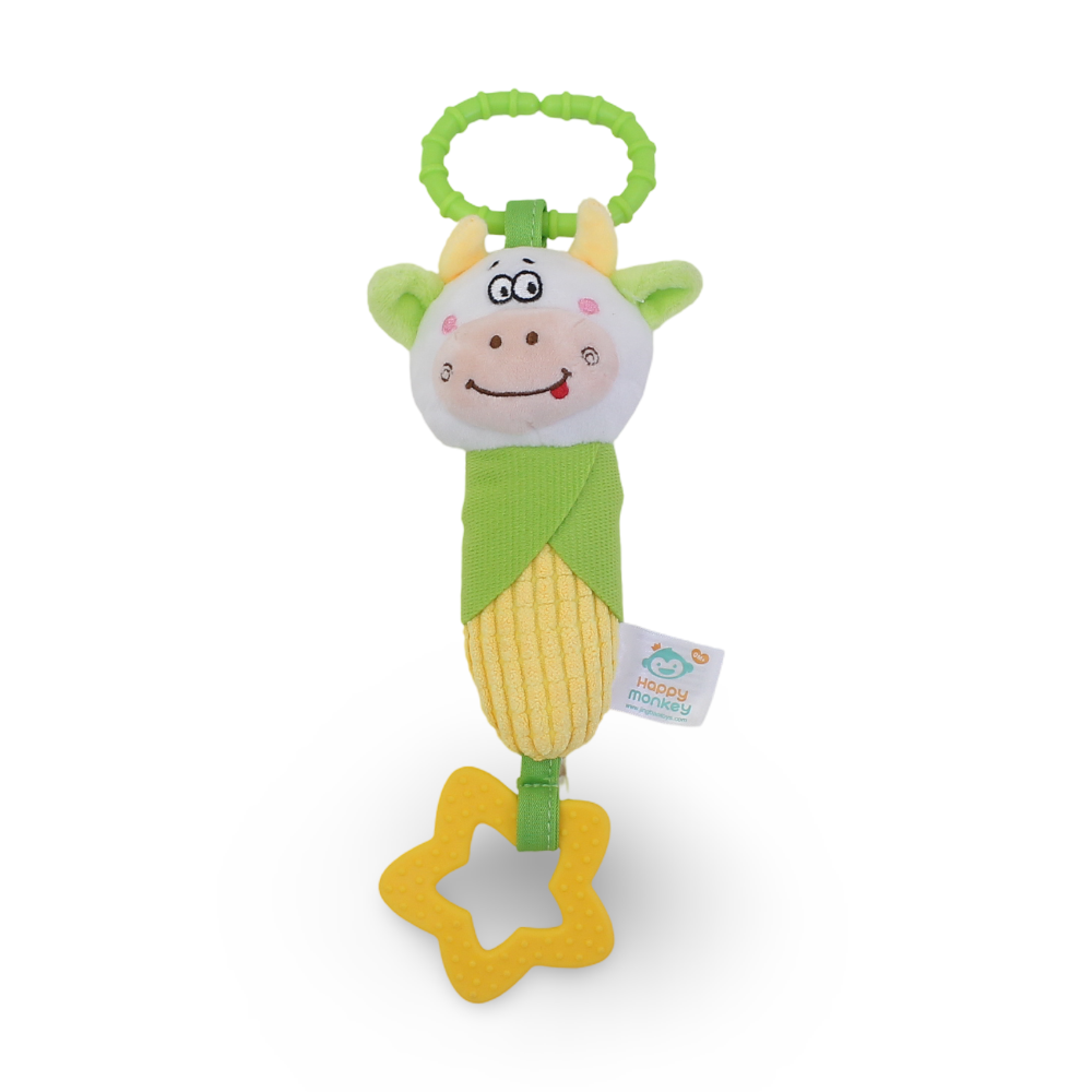 Baby Hanging Toy – Cow Ring Bell - Toys - OKO