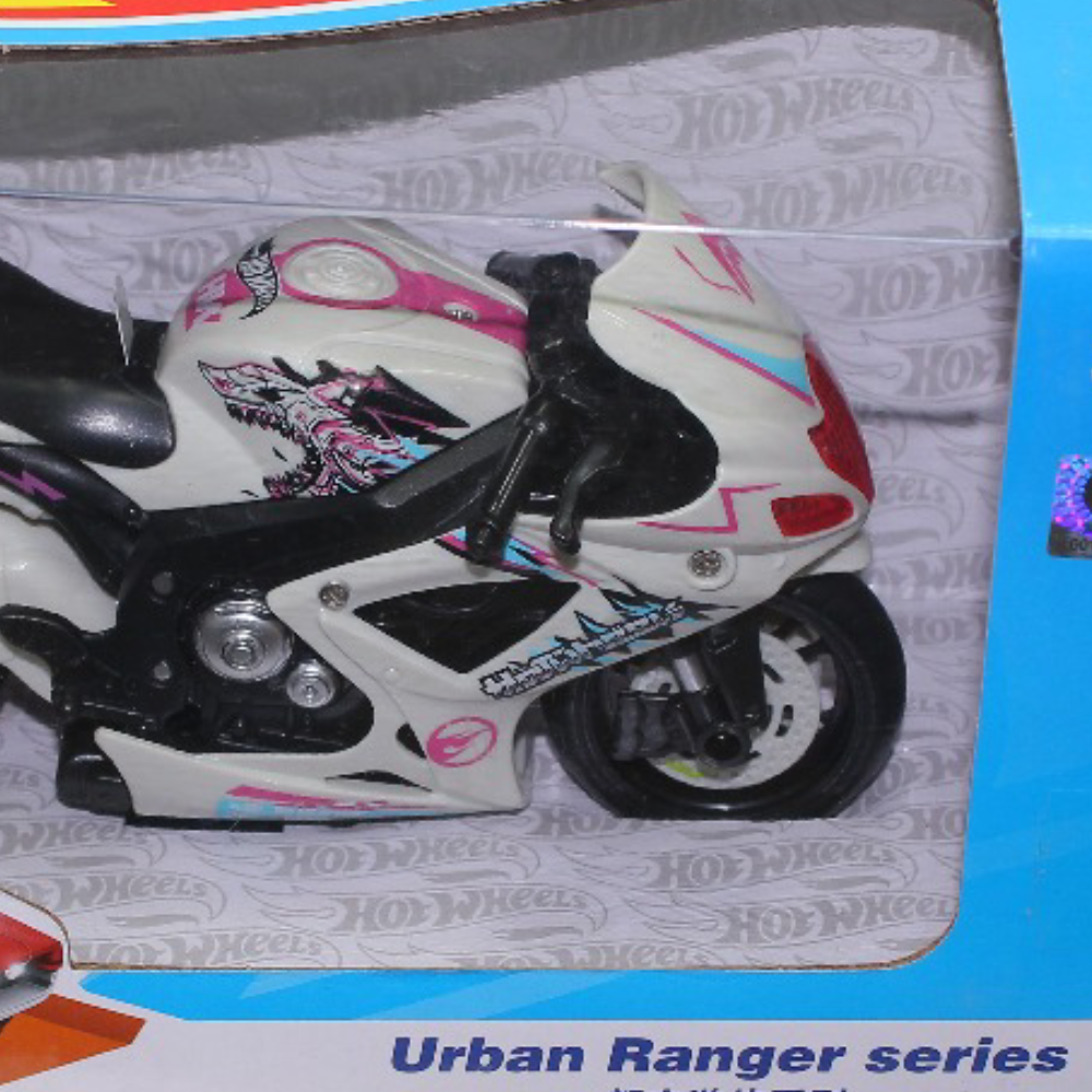 Hot Wheels Speed Racing Motorcycle Toy - White