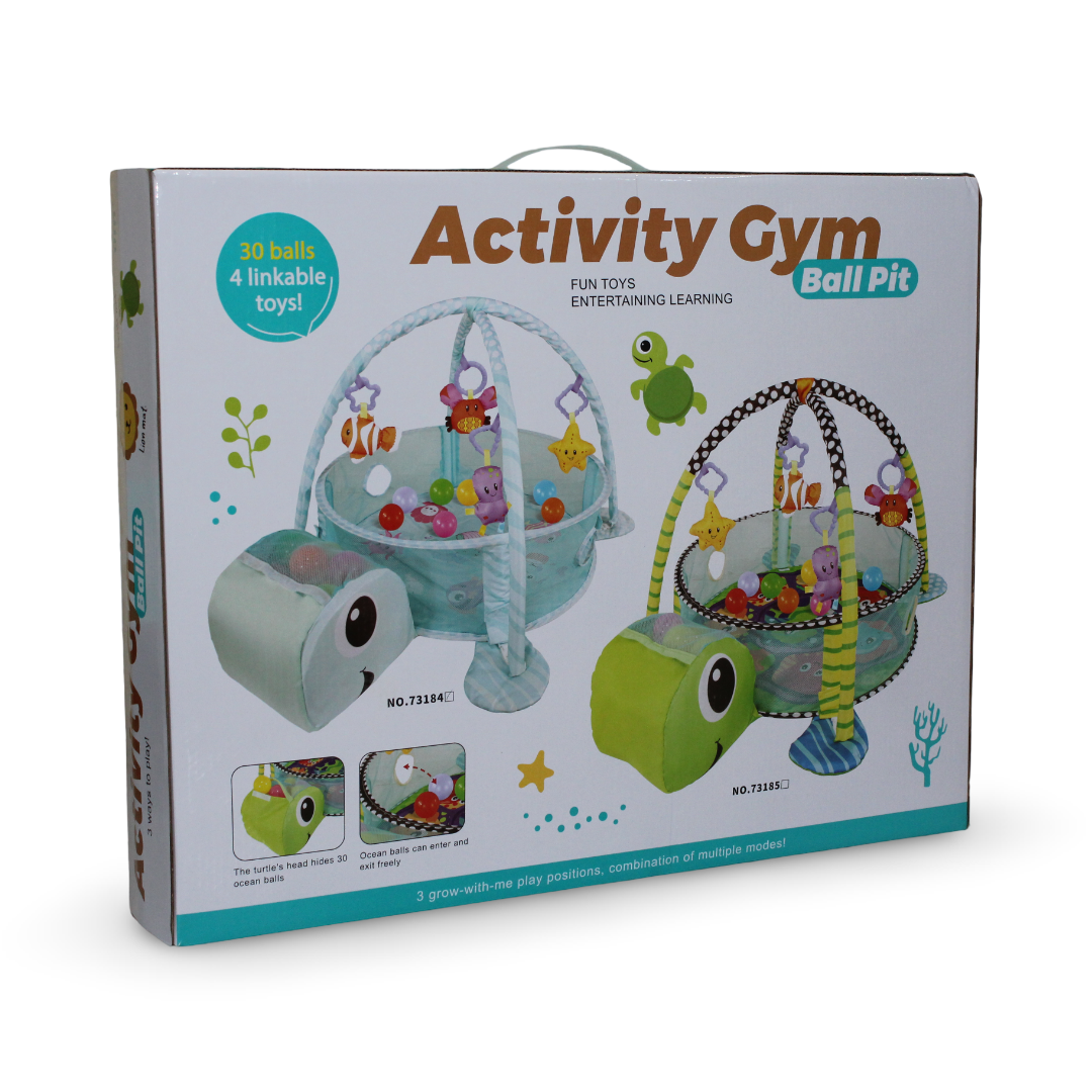3-in-1 Turtle Activity Gym and Ball Pit