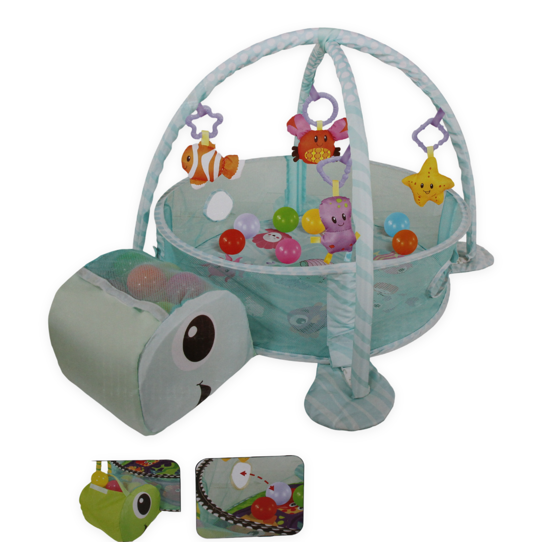 3-in-1 Turtle Activity Gym and Ball Pit
