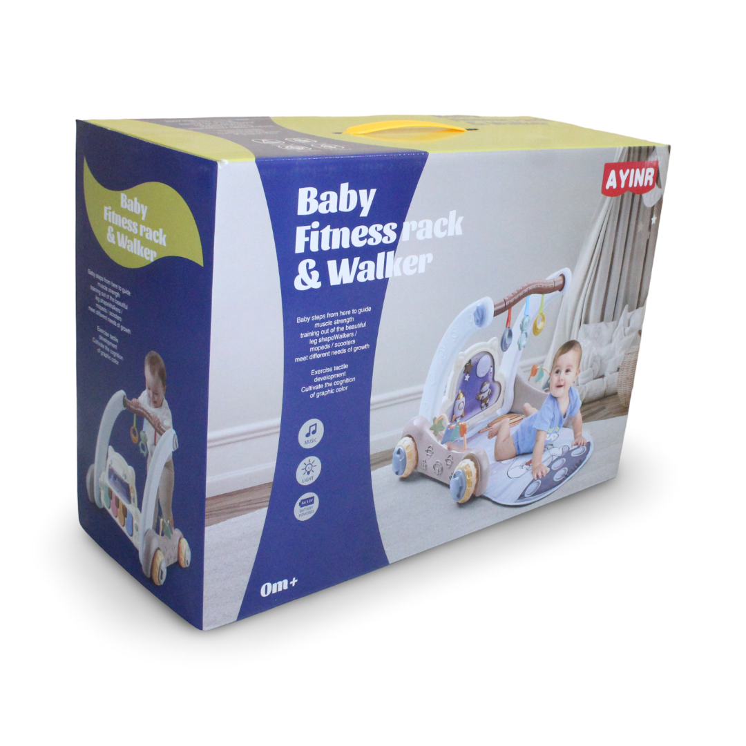 Ayinr Baby Fitness Rack and Walker – Pink