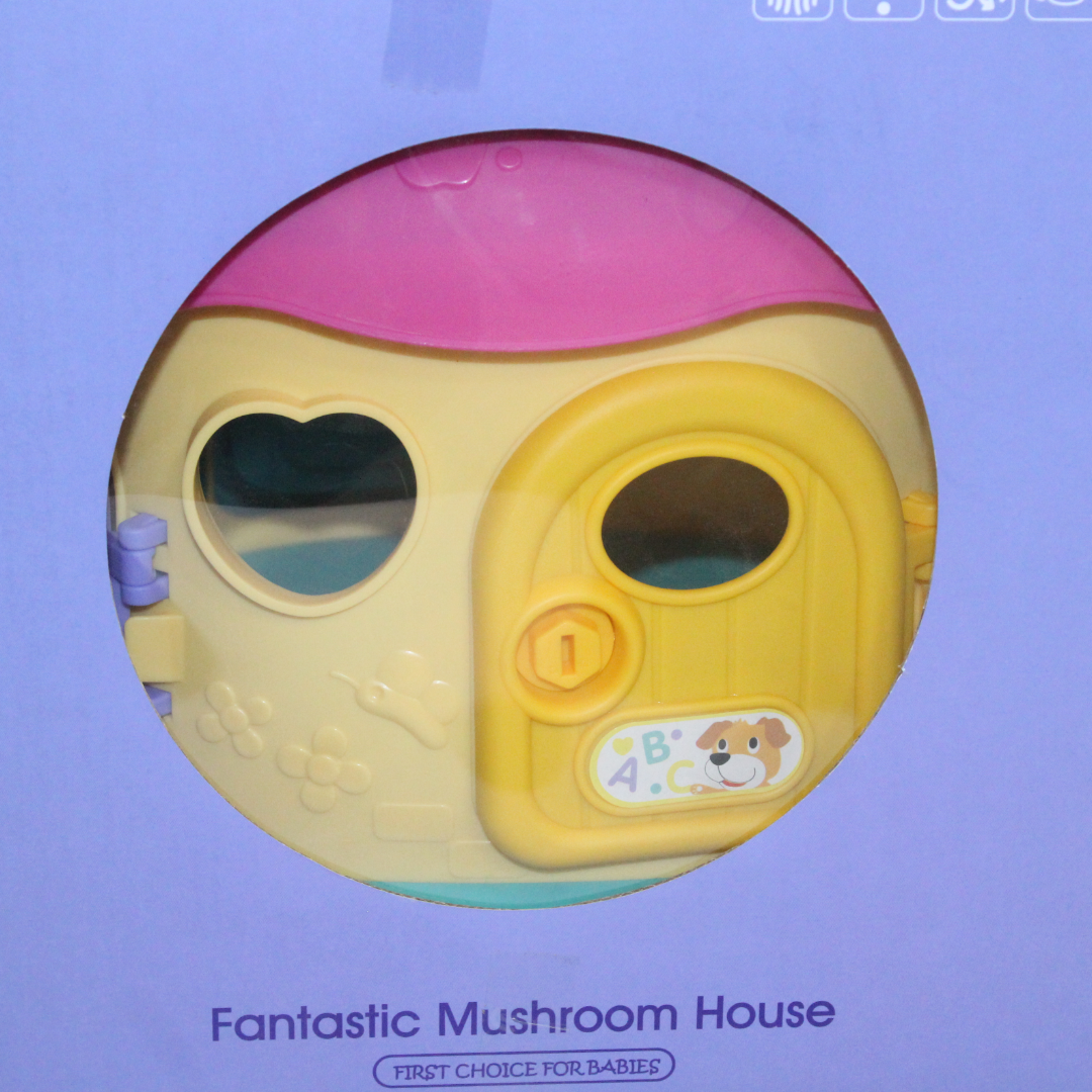 Abero Fantastic Mushroom House Shape Sorter Toy – Yellow