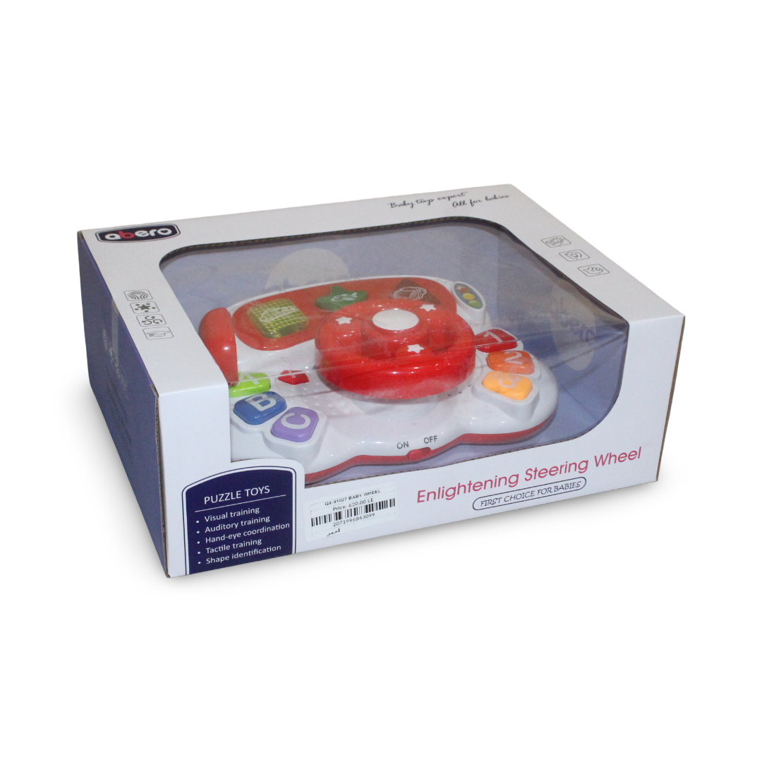 Abero Enlightening Steering Wheel Puzzle Toy – Red