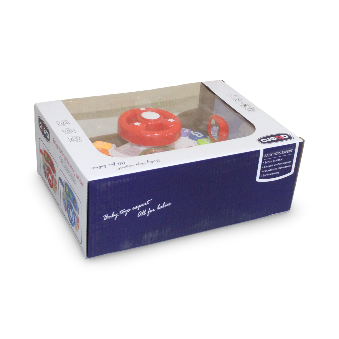 Abero Enlightening Steering Wheel Puzzle Toy – Red