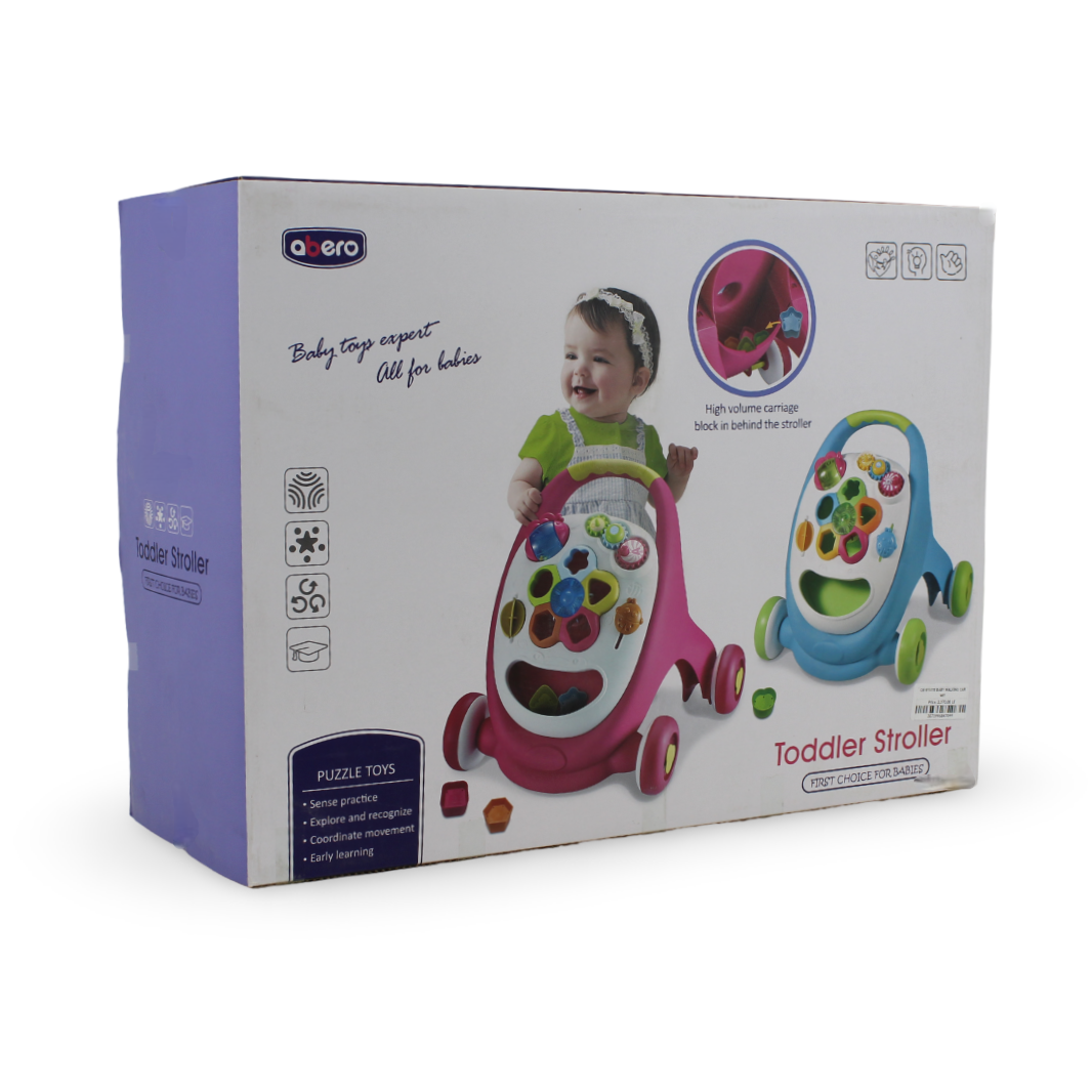 Abero 2-in-1 Baby Walker and Stroller Activity Toy – Pink