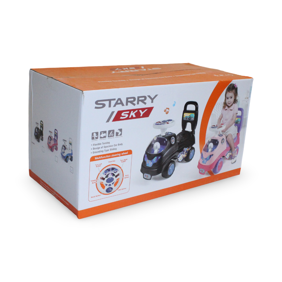 "Starry Sky" Baby Ride-On Toy Car – Blue