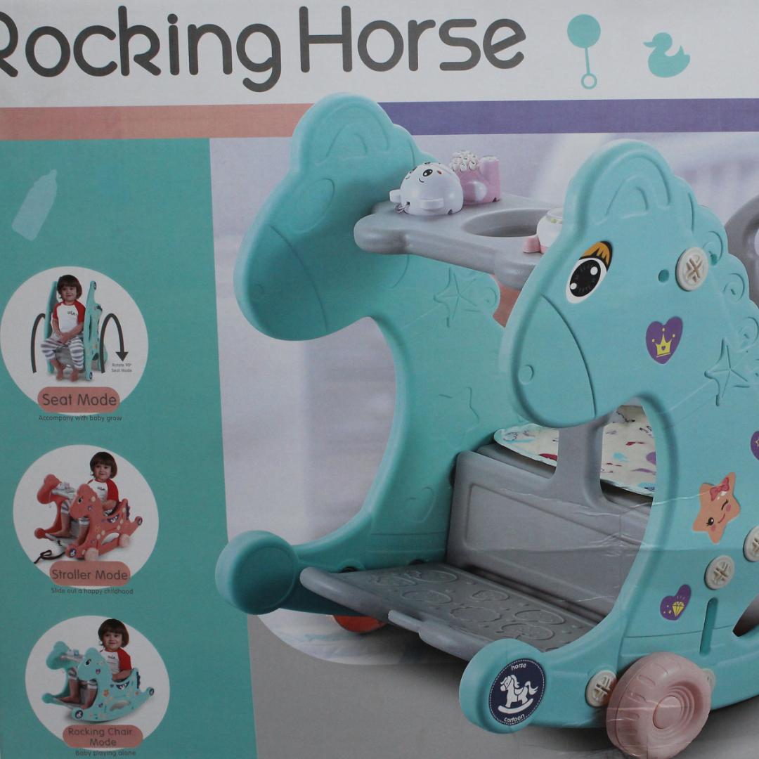 3-in-1 Baby Rocking Horse – Blue