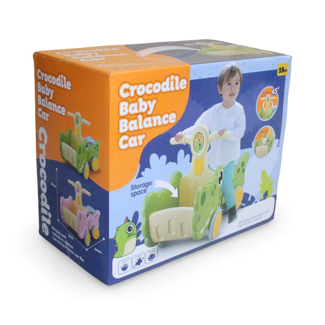 Crocodile Baby Balance Car – Pink