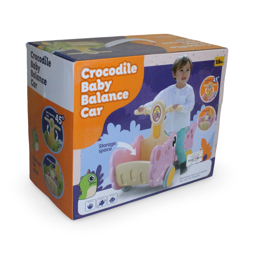 Crocodile Baby Balance Car – Pink