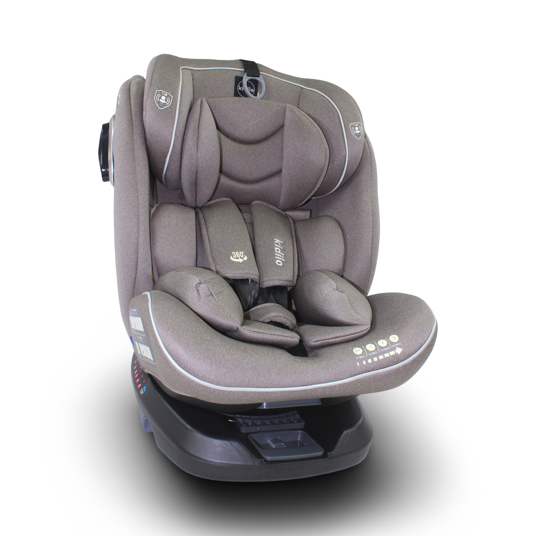 Kidilo 360° Rotating Baby Car Seat – Dark Grey