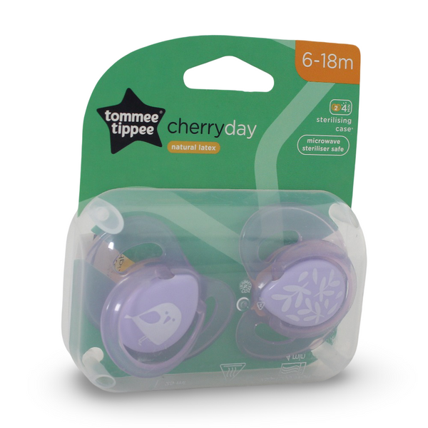 Tommee Tippee Cherry Soother, 6-18 Months – Purple