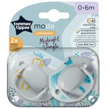 Tommee Tippee MODA Midnight Jungle Soother, Grey, 0-6 Months