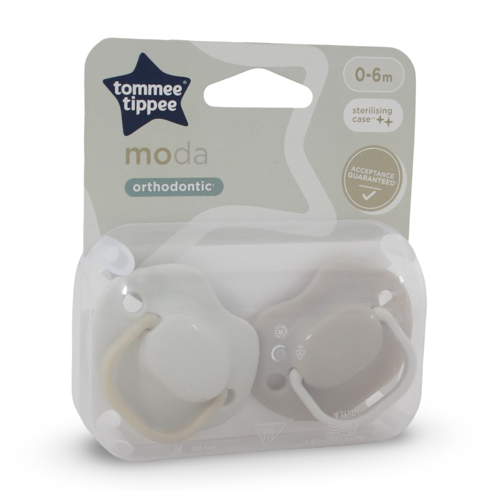 Tommee Tippee MODA Midnight Jungle Soother, Grey, 0-6 Months