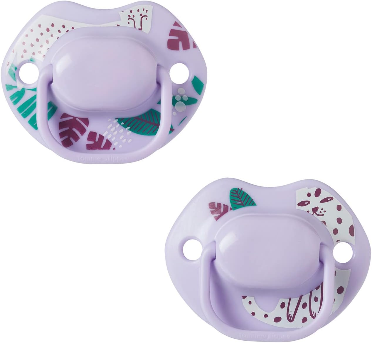 Tommee Tippee Moda Soothers, Symmetrical Orthodontic Design, 6-18m-Purple