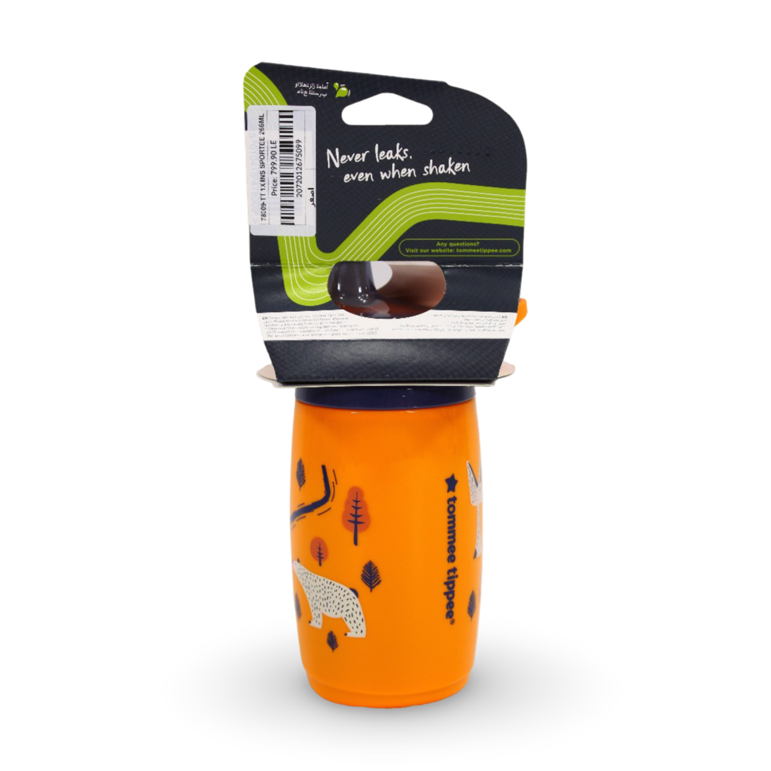 Tommee Tippee Superstar Sportee Bottle, 266ml (12M+), Orange
