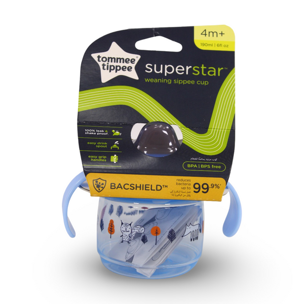Tommee Tippee Superstar Weaning Sippee Cup 4m+ 190ml – Baby Blue