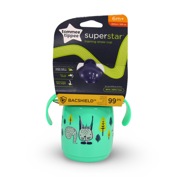 Tommee Tippee Superstar No-Leak Straw Trainer Drinking Bottle – 300ml