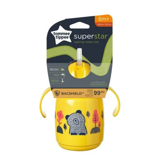 Tommee Tippee Superstar Weighted Straw Cup for Toddlers - Yellow - Baby Essentials