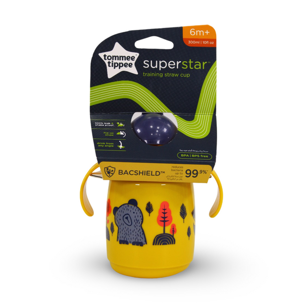 Tommee Tippee Superstar Weighted Straw Cup for Toddlers - Yellow