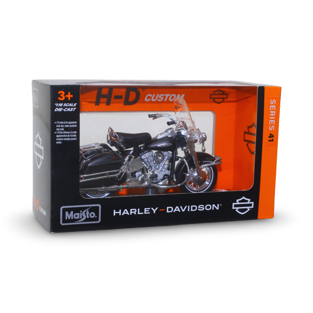 Maisto 1:18 Scale Die-Cast Motorcycle 1966 Harley-Davidson FLH Electra Glide