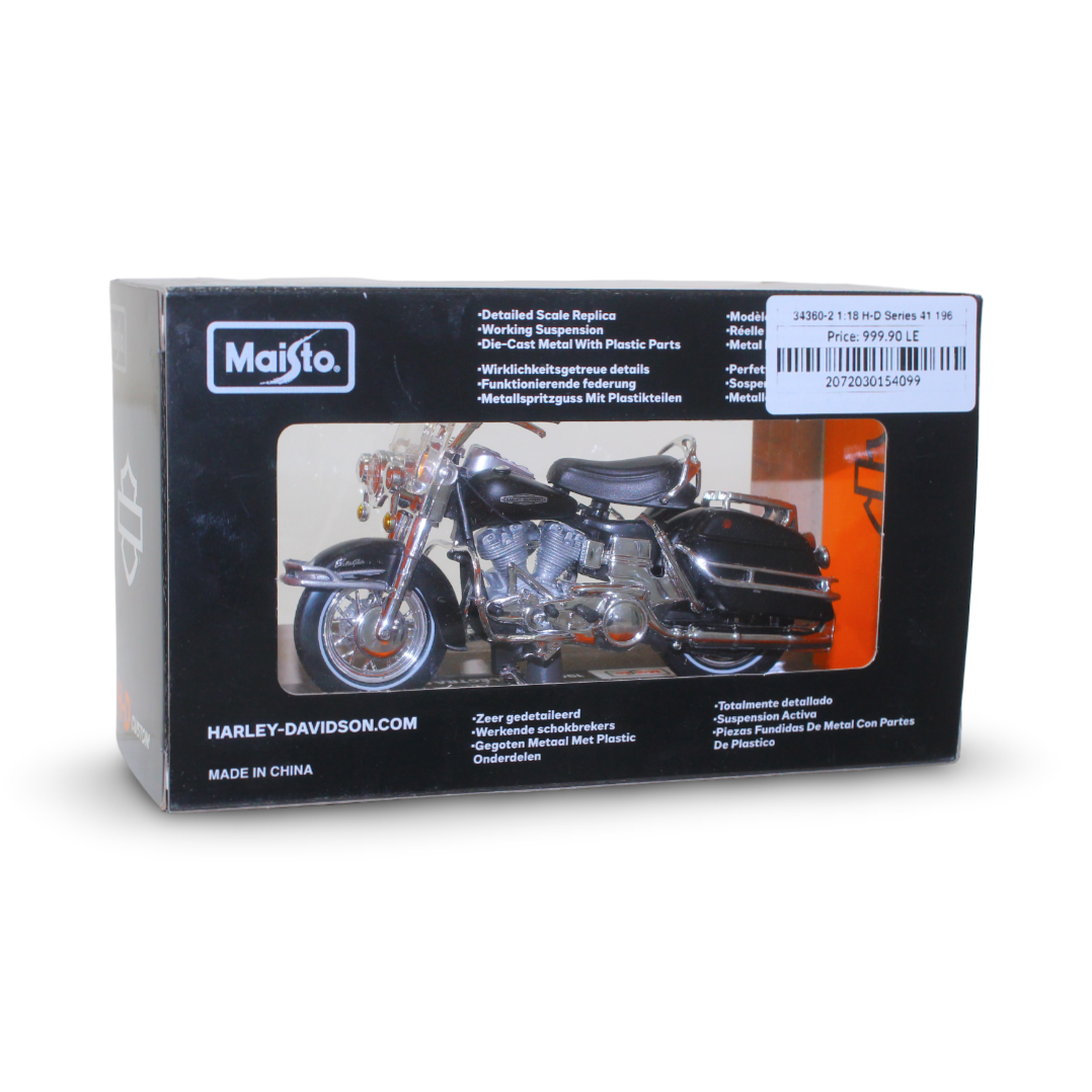 Maisto 1:18 Scale Die-Cast Motorcycle 1966 Harley-Davidson FLH Electra Glide