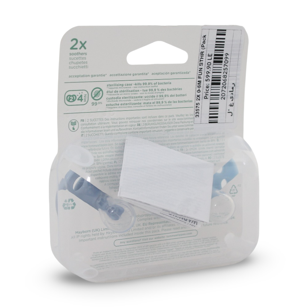 Tommee Tippee Fun Friends Orthodontic Soothers (0-6m) – Pack of 2