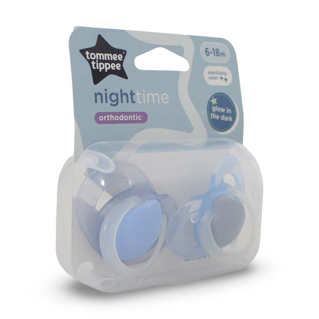 Tommee Tippee Night Time Orthodontic Soothers (6–18m) – Pack of 2 - Baby Essentials
