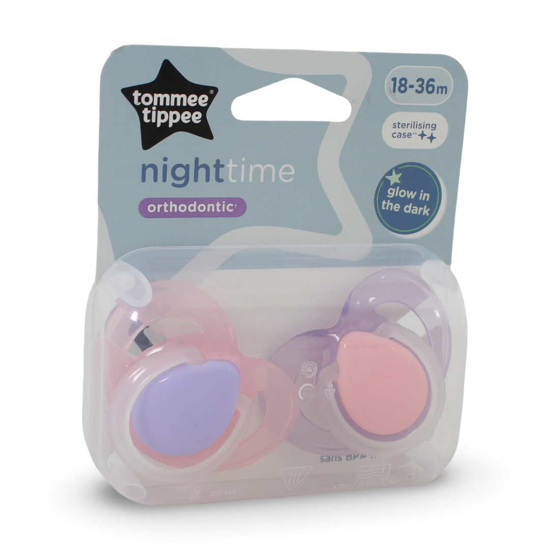 Tommee Tippee Night Time Orthodontic Soother (18–36m) – Pack of 2 - Baby Essentials