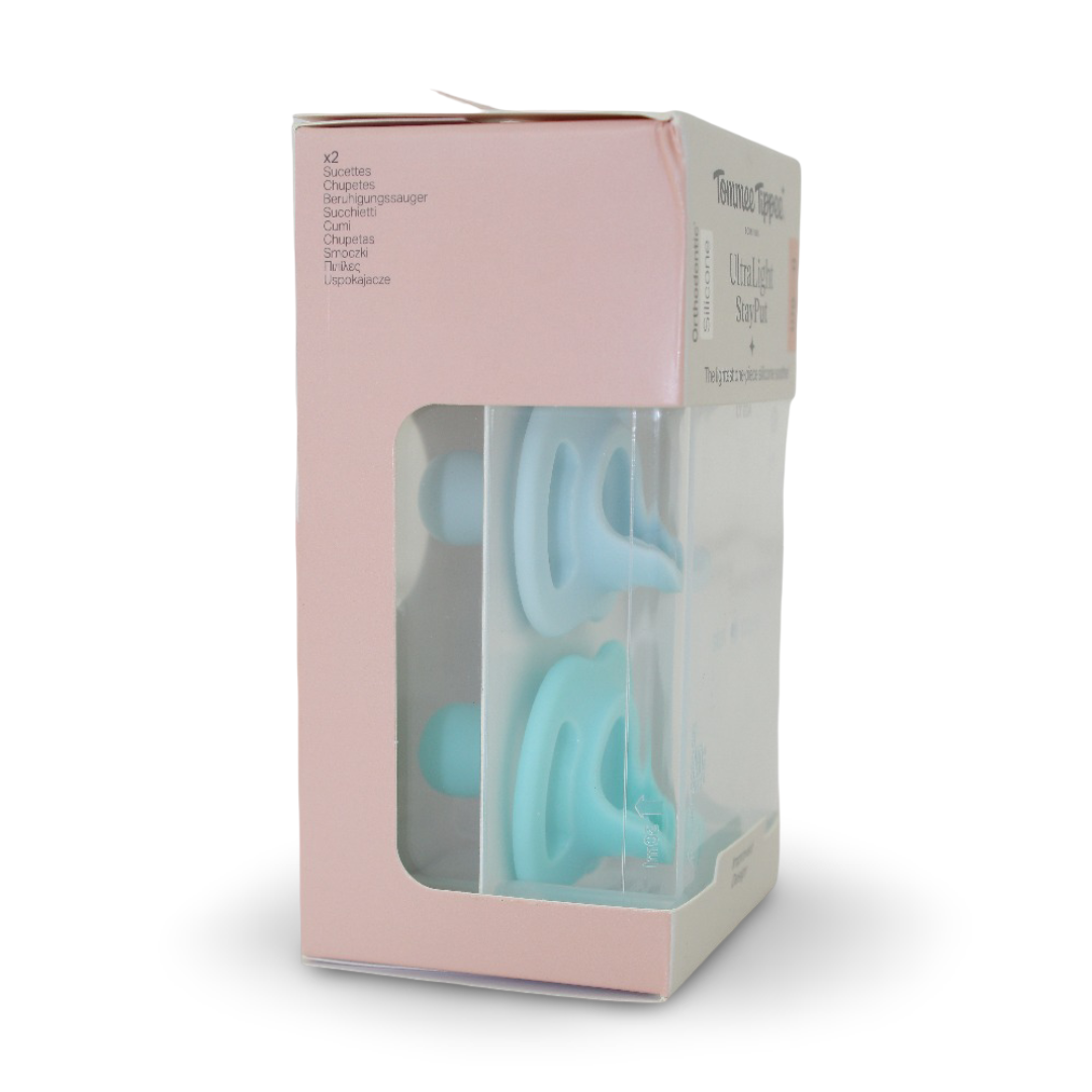 Tommee Tippee UltraLight StayPut Silicone Pacifier (0–6m) – Pack of 2