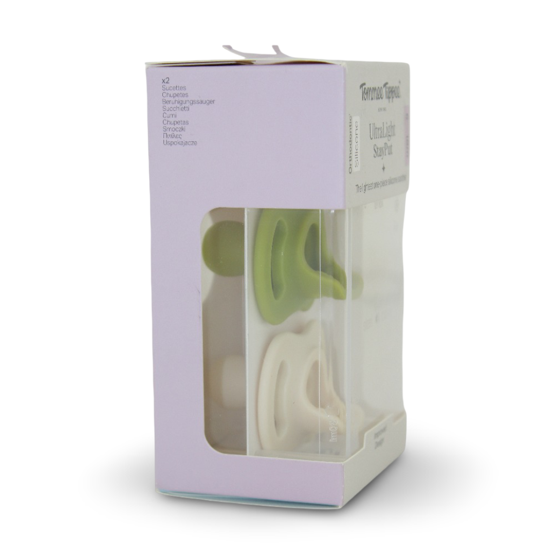 Tommee Tippee Ultra-Light StayPut Silicone Soother (6–18m) – Pack of 2