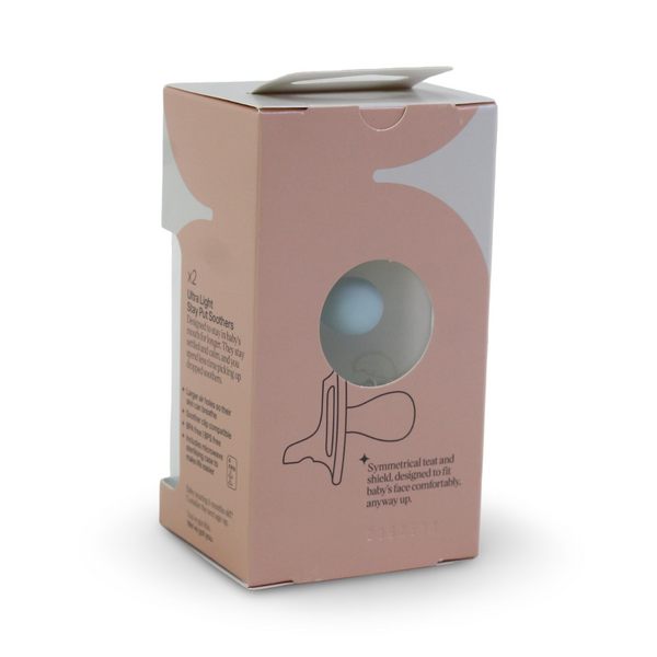 Tommee Tippee UltraLight StayPut Pacifiers 0-6m – Aqua & Baby Blue