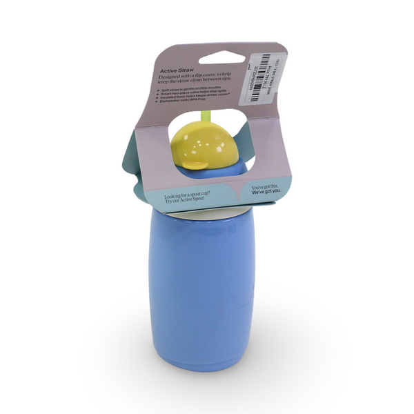 Tommee Tippee Insulated Active Straw Cup 12m+ 266ml – Baby Blue