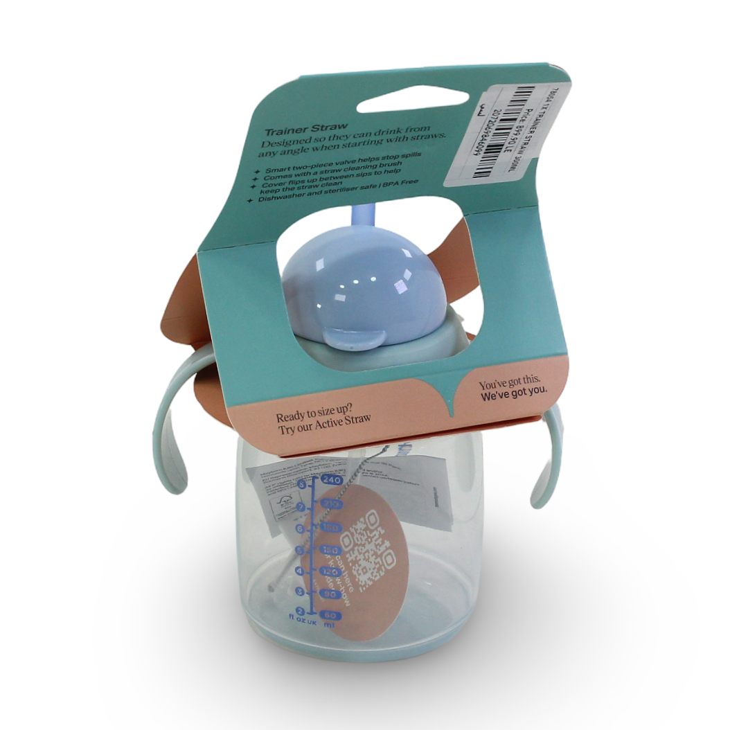 Tommee Tippee Trainer Straw Cup 6m+ 240ml – Baby Blue