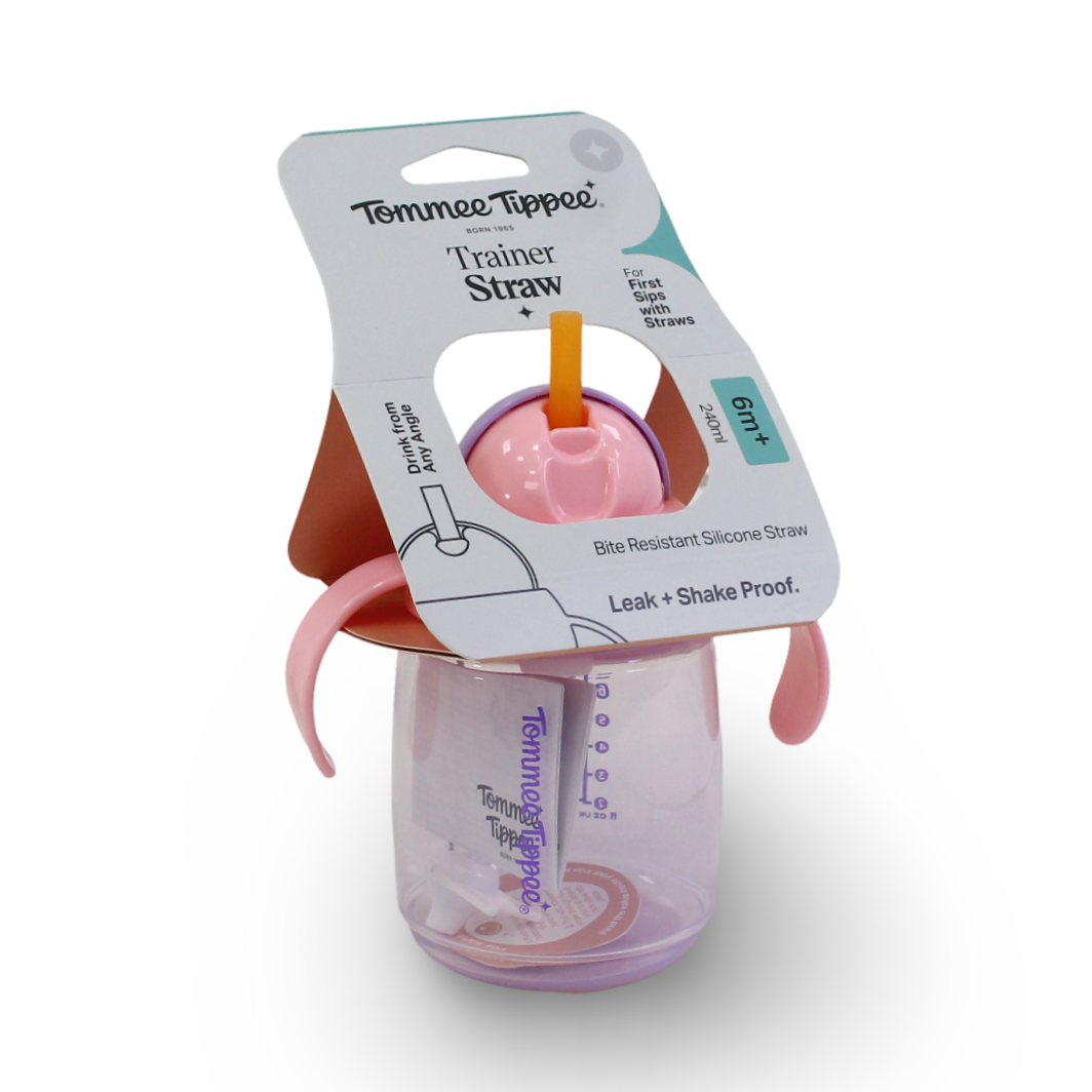Tommee Tippee Trainer Straw Cup 6m+ 240ml – Pink