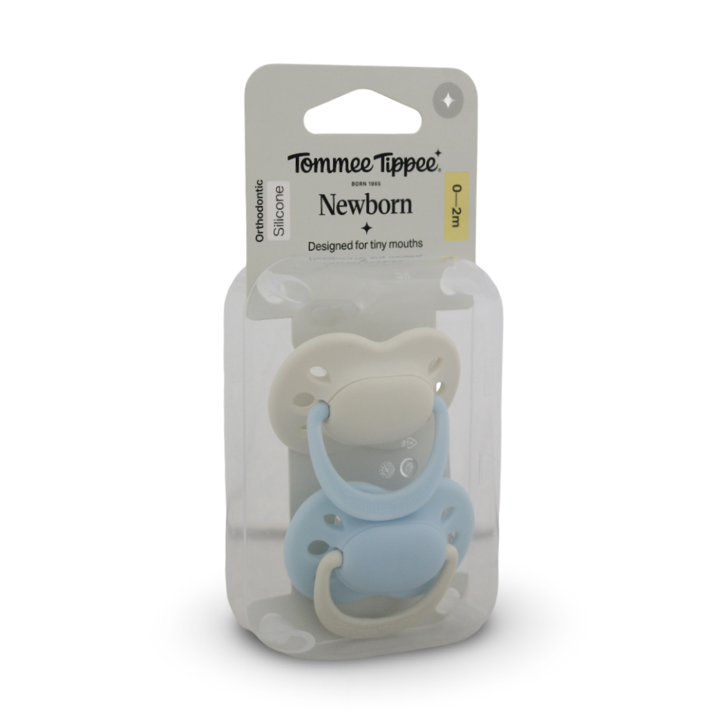 Tommee Tippee Newborn Silicone Pacifier 0-2m – Baby Blue - Baby Essentials